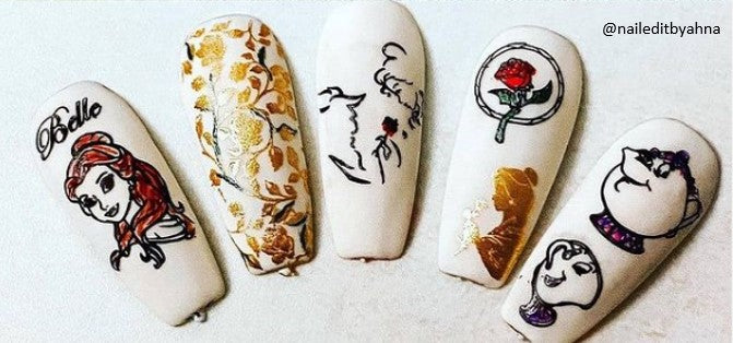 BEAUTY AND THE BEAST Stamping plate – Mundo de Unas