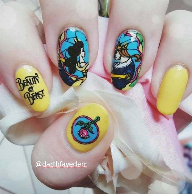 BEAUTY AND THE BEAST Stamping plate – Mundo de Unas