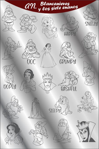 AN BLANCANIEVES - SNOW WHITE stamping plate
