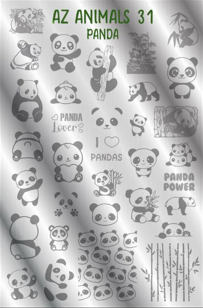 AZ ANIMAL 31: PANDA stamping plate