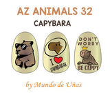 AZ ANIMAL 32: CAPYBARA stamping plate