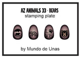 AZ ANIMAL 33: BEAR stamping plate
