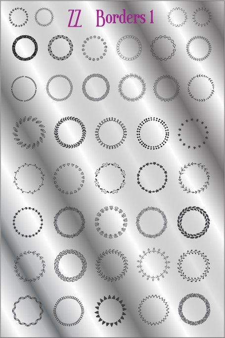 Bordersページ ZZ BORDERS 1 stamping plate – Mundo de Unas
