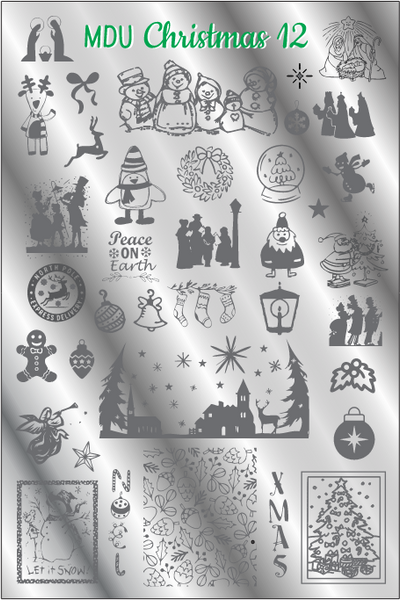 MDU CHRISTMAS 12 stamping plate