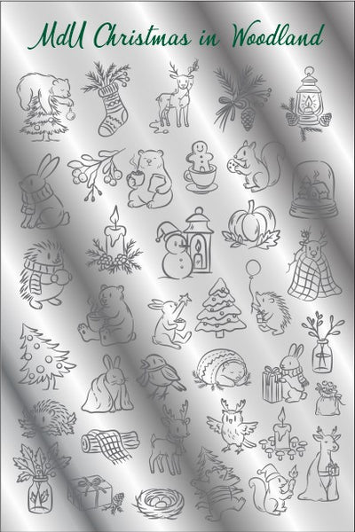 MDU CHRISTMAS IN WOODLAND stamping plate
