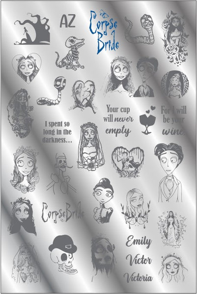AZ CORPSE BRIDE stamping plate