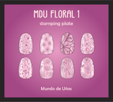 MDU FLORAL 1 Stamping plate