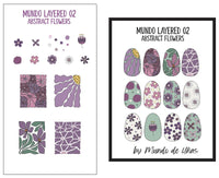 MUNDO LAYERED 02: ABSTRACT FLOWERS stamping plate