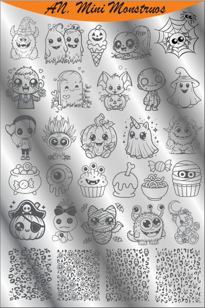 AN MINI MONSTRUOS stamping plate