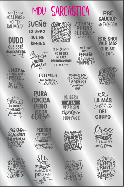 MdU Sarcastica stamping plate