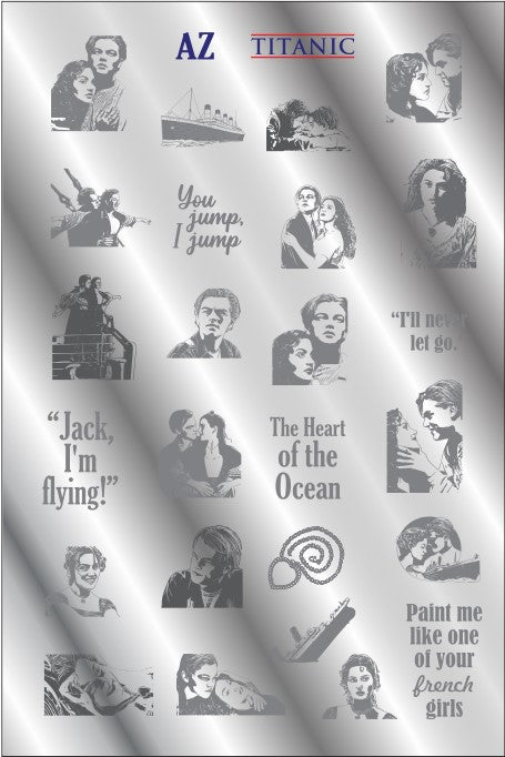 AZ TITANIC stamping plate – Mundo de Unas