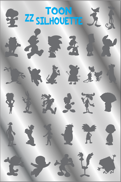 ZZ TOON SILHOUETTE stamping plate