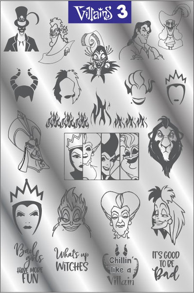 ZZ VILLAINS 3 stamping plate