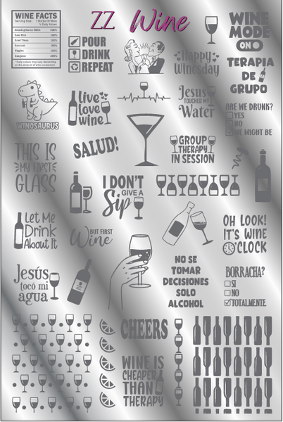 ZZ Wine stamping plate