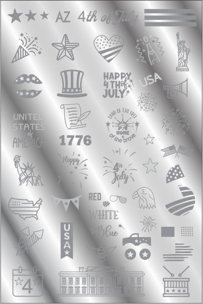 AZ 4th of July stamping plate