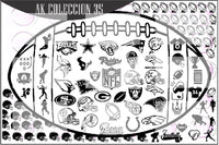 AK COLLECTION 35 - Football stamping plate