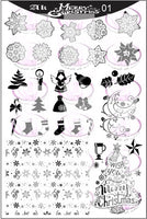 AK Merry Christmas 01 Stamping plate