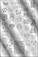 AZ ANIMALS 21 - DOGS 2 stamping plate