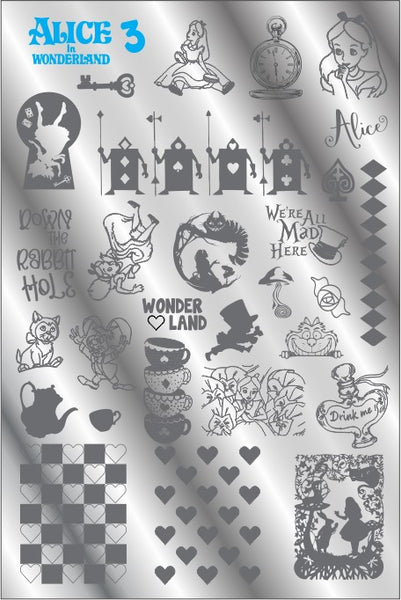 Alice in Wonderland 3 stamping plate