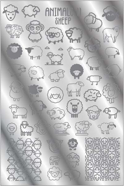 AZ ANIMALS 11 - SHEEP stamping plate