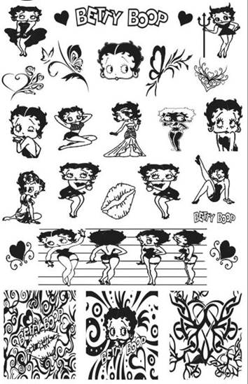 BETTY BOOP stamping plate