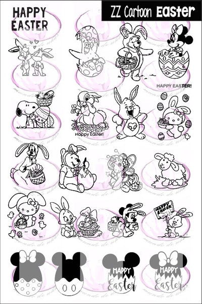 ZZ CARTOON - EASTER Stamping plate