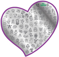 MDU CARTOON - HEART SHAPED stamping plate #5 - LIMITED EDITION