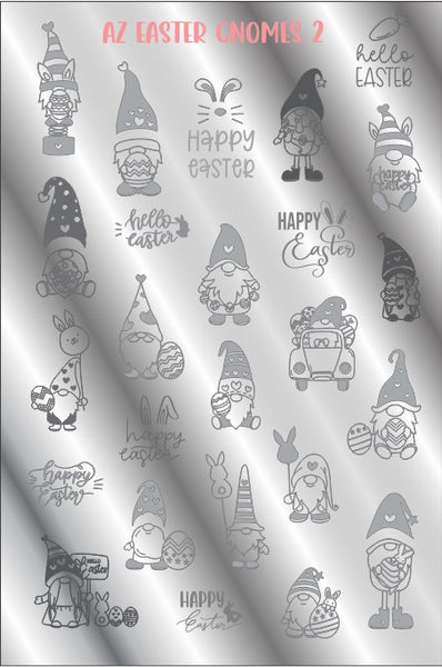 AZ EASTER GNOMES 2 stamping plate