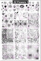 ZZ FLOWERS 1 Stamping plate