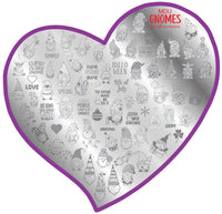 MDU GNOMES - HEART SHAPED stamping plate - #4 - LIMITED EDITION