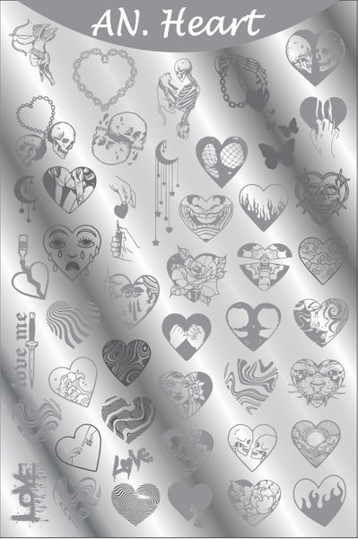 AN HEART stamping plate