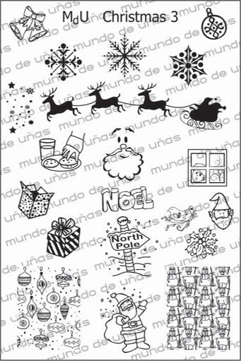 MdU CRISTMAS 3 Stamping plate