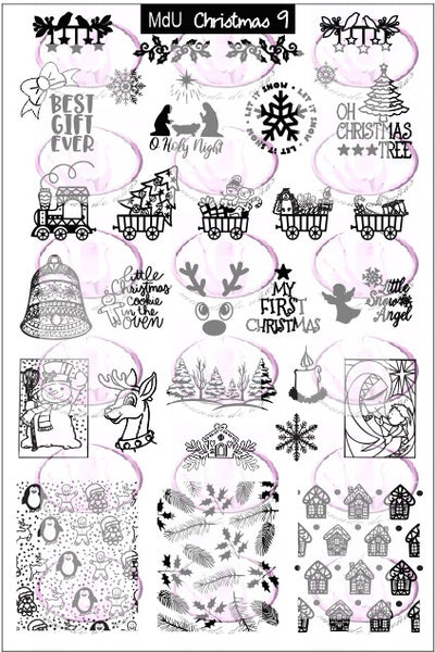 MdU Christmas 9 stamping plate