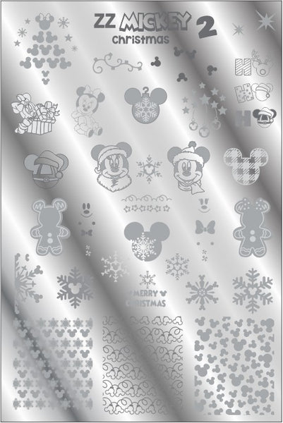 ZZ MICKEY CHRISTMAS 2 stamping plate