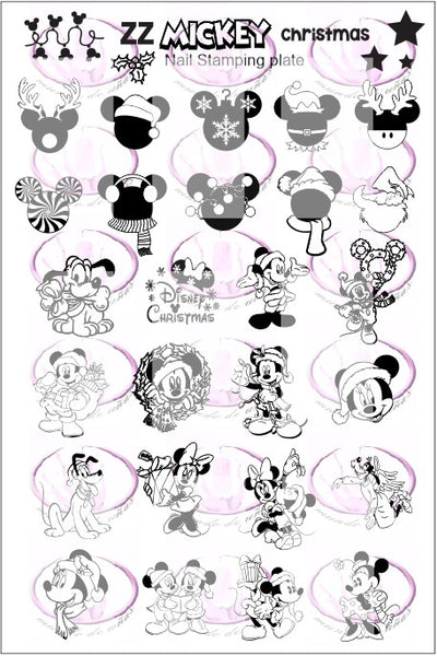 ZZ MICKEY Christmas stamping plate