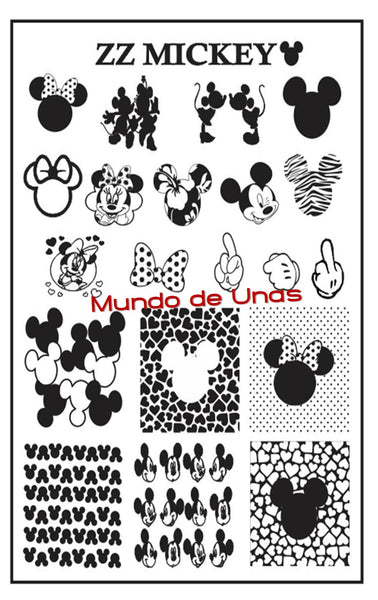 ZZ MICKEY stamping plate