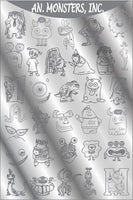 monsters inc plates AN MONSTERS INC. stamping plate – Mundo de Unas
