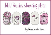 MDU PEONIES stamping plate