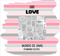 MDU LOVE - HEART SHAPED stamping plate #3 - LIMITED EDITION