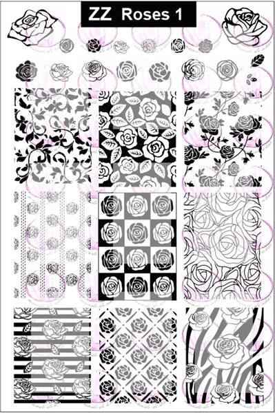 ZZ ROSES 1 Stamping plate