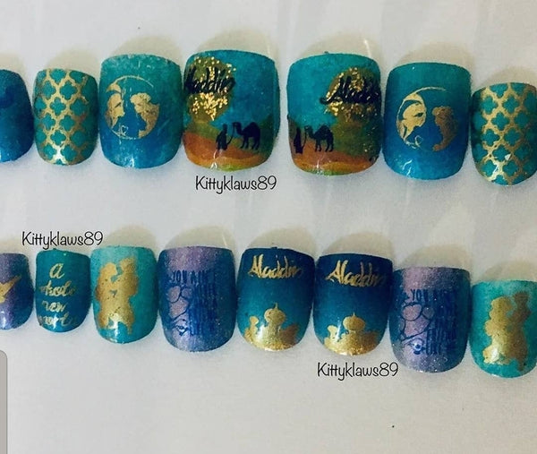 Aladdin Nails | Disney Nail Art | NailsByErin - YouTube