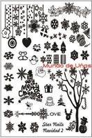 AK (Star Nails) Navidad 2 Stamping plate