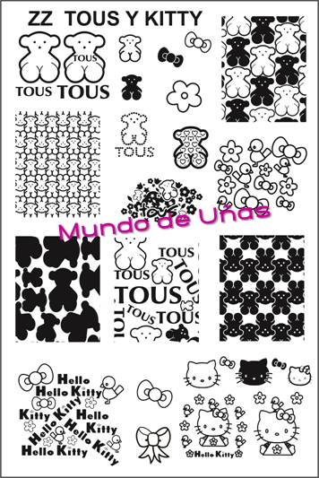 ZZ Tous y Kitty Stamping plate